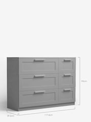 Grey Flynn 6 Drawer Chest of Drawers - Image 9 of 10