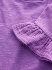Purple Frill Short Sleeve T-Shirt (3mths-7yrs) - Image 5 of 8