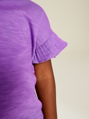 Purple Frill Short Sleeve T-Shirt (3mths-7yrs) - Image 6 of 8