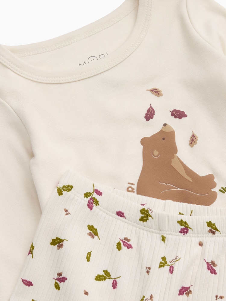 MORI Supersoft Autumn Leaves Placement Print Pyjamas Set - 圖片 2,共 2 MORI Supersoft Autumn Leaves Placement Print Pyjamas Set - 圖片 2,共 2