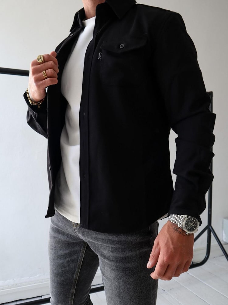 CAPO Black Capo Over Jacket - Image 2 of 5 CAPO Black Capo Over Jacket - Image 2 of 5