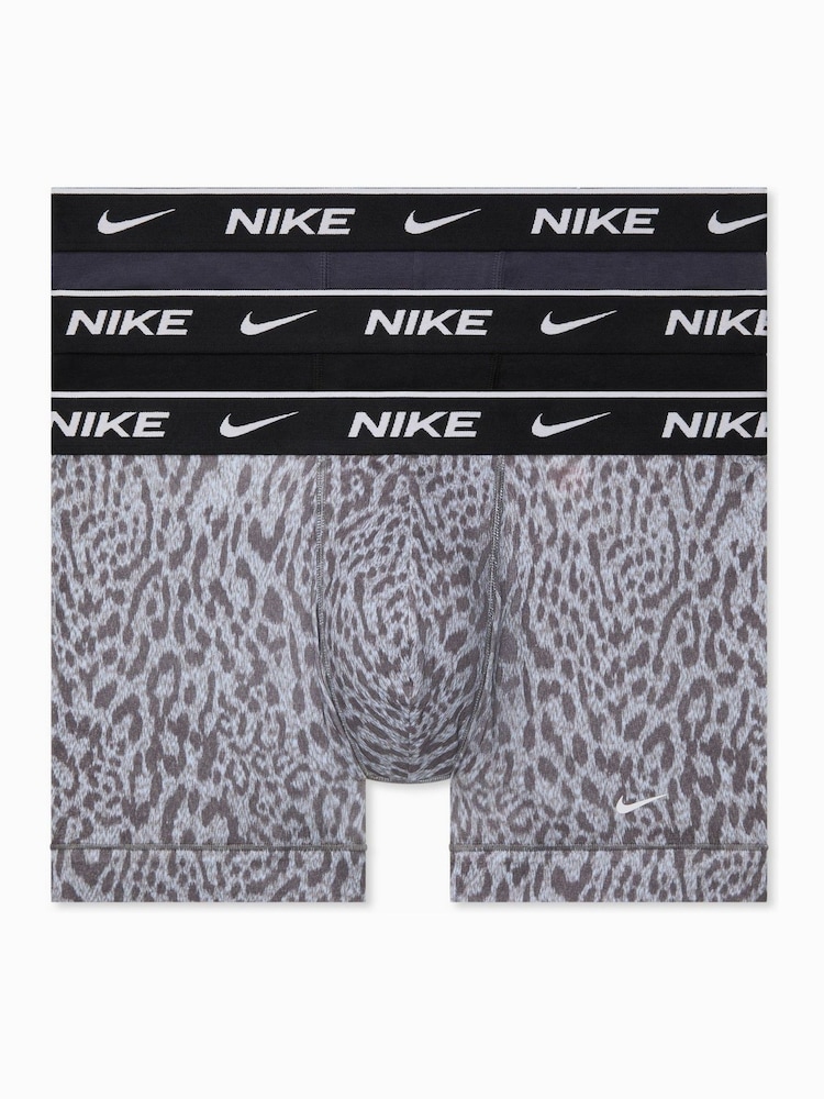 Nike Grey Dri-FIT Essential Cotton Stretch Boxer Trunks 3 Pack - Image 1 of 4