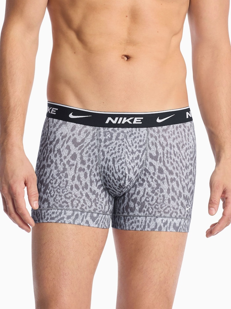 Nike Grey Dri-FIT Essential Cotton Stretch Boxer Trunks 3 Pack - Image 2 of 4
