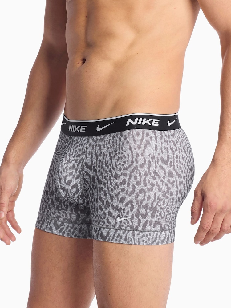 Nike Grey Dri-FIT Essential Cotton Stretch Boxer Trunks 3 Pack - Image 4 of 4