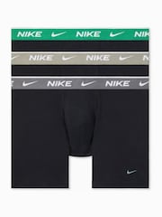 Nike Green/Grey/Blue Essential Cotton Stretch Boxer Trunks 3 Pack - Image 1 of 4