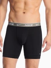 Nike Green/Grey/Blue Essential Cotton Stretch Boxer Trunks 3 Pack - Image 2 of 4