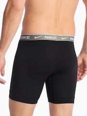 Nike Green/Grey/Blue Essential Cotton Stretch Boxer Trunks 3 Pack - Image 4 of 4