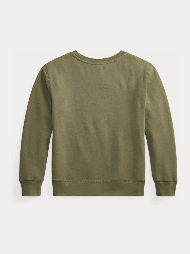 Polo Ralph Lauren Green Polo Bear Graphic Jersey Sweatshirt - Image 2 of 3