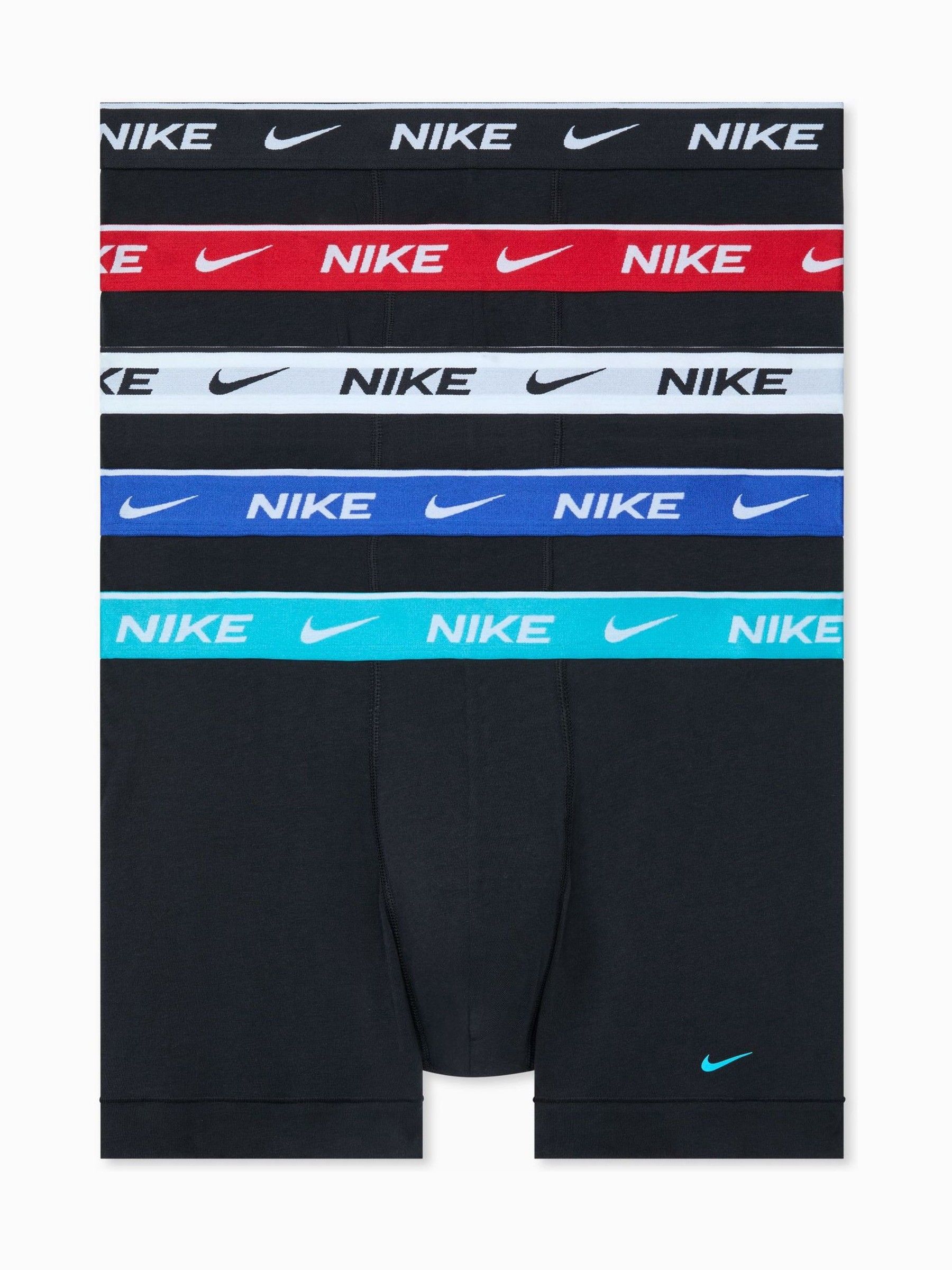 Nike Men's Black Dri-Fit Essential Cotton Stretch Boxer Trunks 5 Pack - Image 1