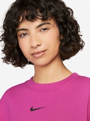Nike Fushsia Pink Oversized Mini Swoosh Sweatshirt - Image 3 of 3