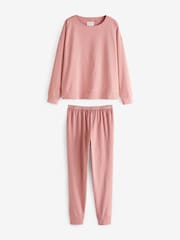 Pink Floral Cotton Long Sleeve Pyjamas - Image 5 of 9