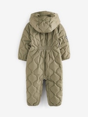 Khaki Green Quilted Snowsuit (3mths-7yrs) - Image 2 of 3