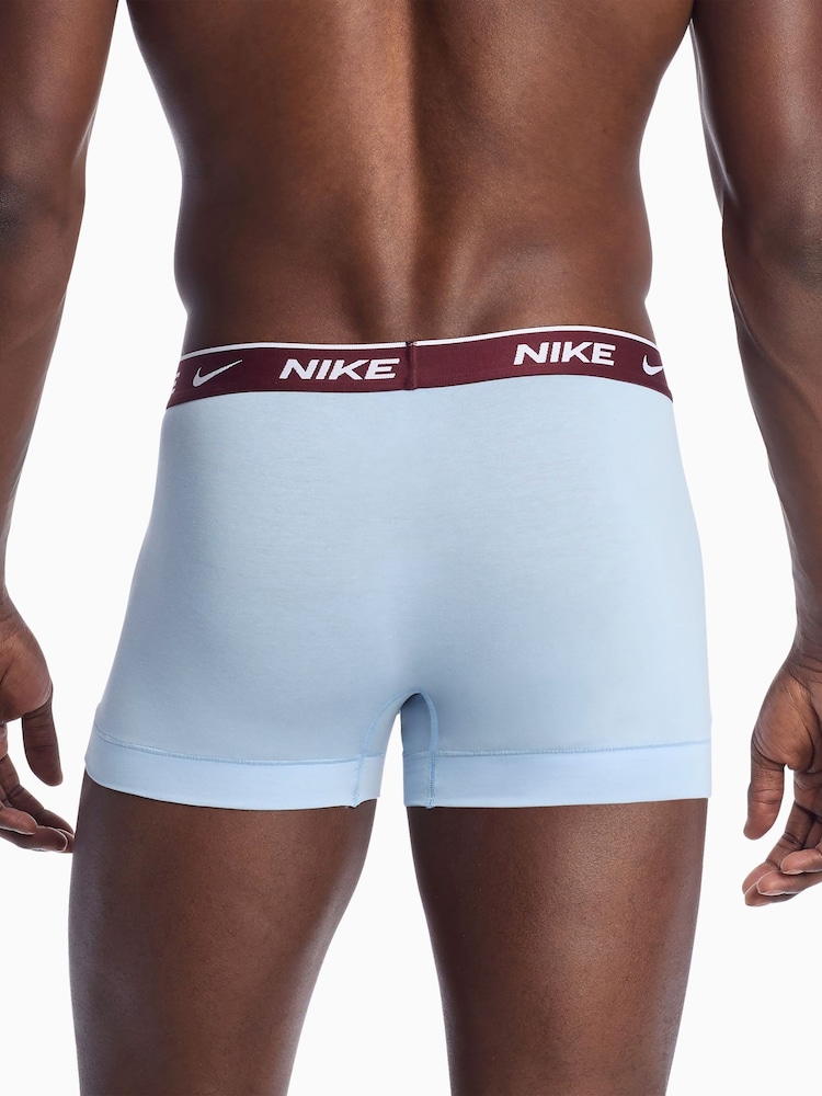 Nike Blue Dri-FIT Essential Cotton Stretch Boxer Trunks 3 Pack - Image 3 of 3 Nike Blue Dri-FIT Essential Cotton Stretch Boxer Trunks 3 Pack - Image 3 of 3