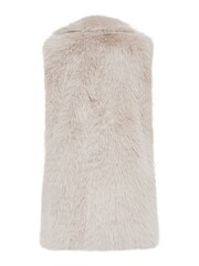 PixieGirl Petite Natural Long Faux Fur Gilet - Image 7 of 7