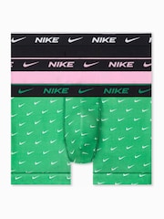 Nike Green Dri-FIT Essential Cotton Stretch Boxer Trunks 3 Pack - Image 1 of 3