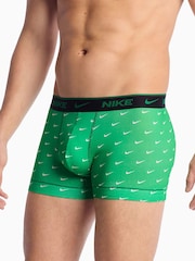 Nike Green Dri-FIT Essential Cotton Stretch Boxer Trunks 3 Pack - Image 2 of 3