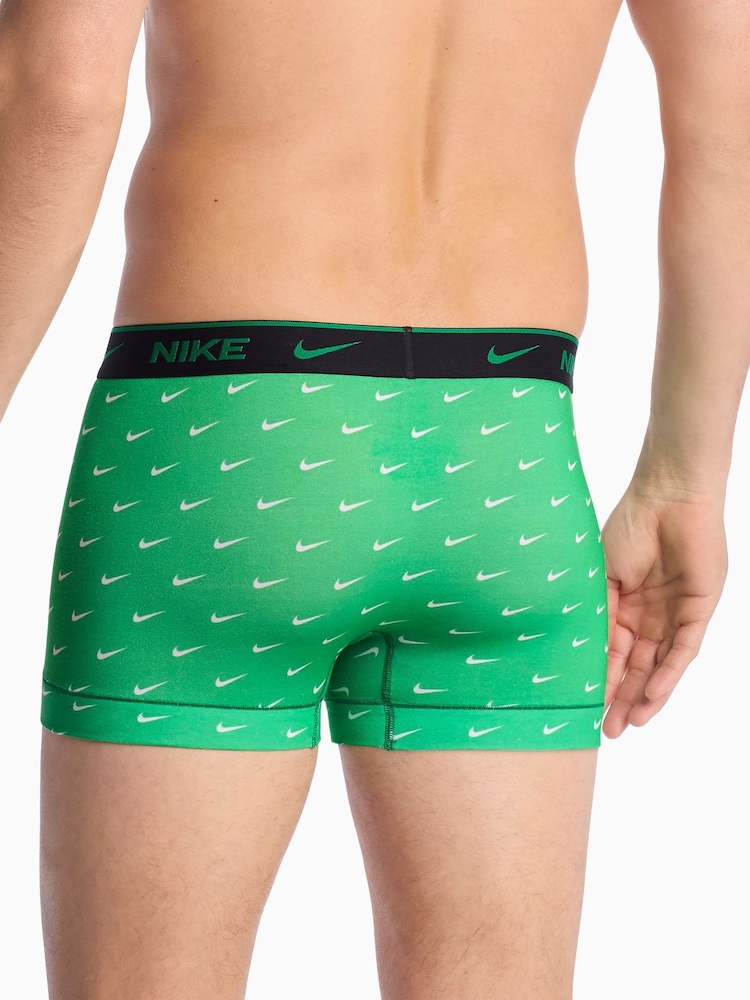 Nike Green Dri-FIT Essential Cotton Stretch Boxer Trunks 3 Pack - Image 3 of 3 Nike Green Dri-FIT Essential Cotton Stretch Boxer Trunks 3 Pack - Image 3 of 3
