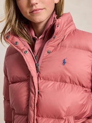 Polo Ralph Lauren Pink Down Logo Puffer Jacket - Image 4 of 8