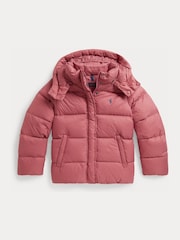 Polo Ralph Lauren Pink Down Logo Puffer Jacket - Image 5 of 8