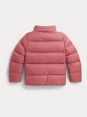 Polo Ralph Lauren Pink Down Logo Puffer Jacket - Image 8 of 8