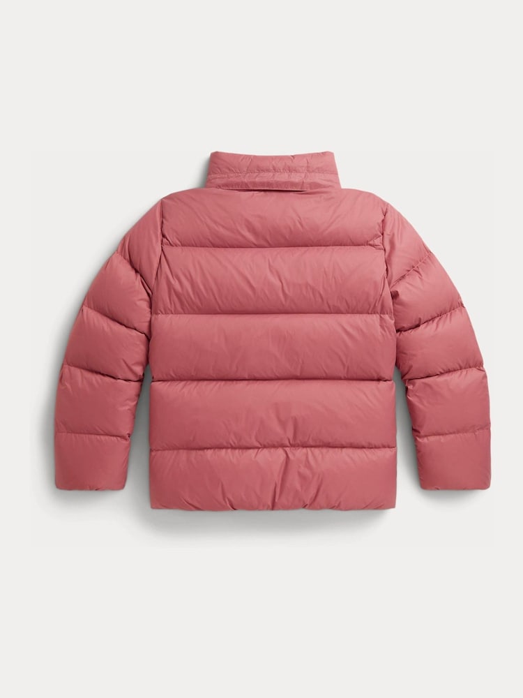 Polo Ralph Lauren Pink Down Logo Puffer Jacket - Image 8 of 8