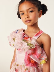 Baker by Ted Baker Floral One Shoulder Burnout Dress - Image 4 of 10