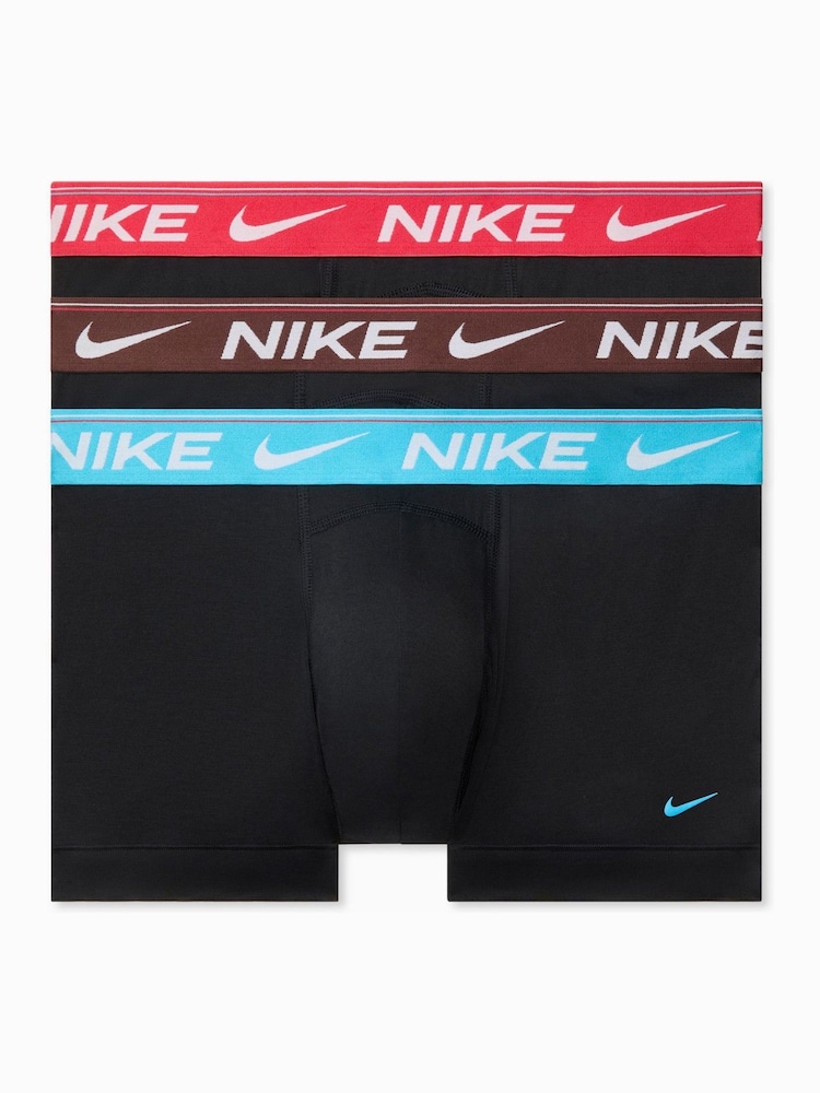 Nike Black Dri-FIT Ultra Comfort Boxer Trunk 3 Pack - Image 1 of 4 Nike Black Dri-FIT Ultra Comfort Boxer Trunk 3 Pack - Image 1 of 4