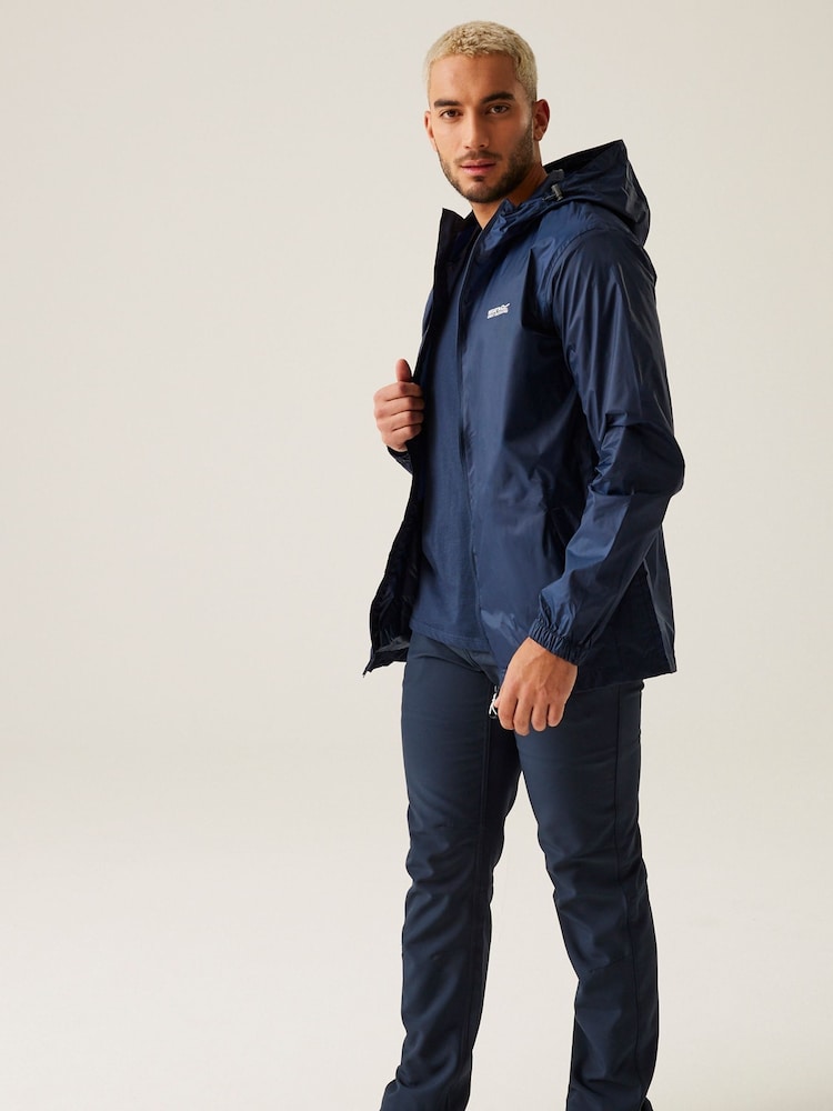 Regatta Navy Mens Waterproof Pack It Jacket III - Image 3 of 10