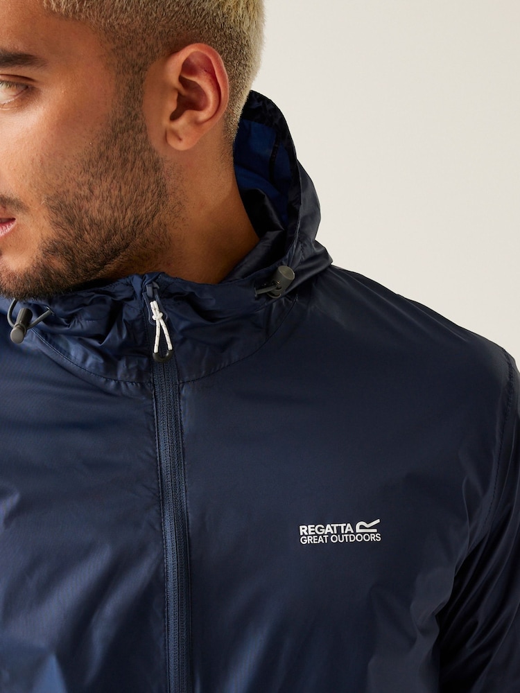 Regatta Navy Mens Waterproof Pack It Jacket III - Image 4 of 10