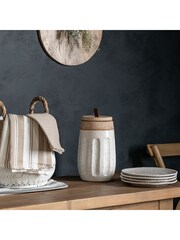 Gallery Home White Natural Fairfax Jar - Image 4 of 5