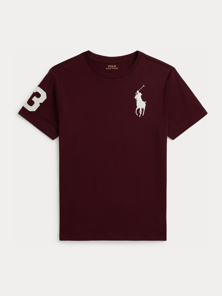 Polo Ralph Lauren Red Varsity Logo Jersey T-Shirt - Image 1 of 2 Polo Ralph Lauren Red Varsity Logo Jersey T-Shirt - Image 1 of 2
