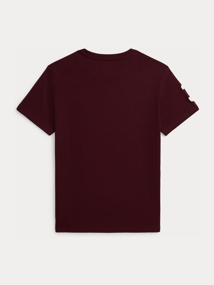 Polo Ralph Lauren Red Varsity Logo Jersey T-Shirt - Image 2 of 2 Polo Ralph Lauren Red Varsity Logo Jersey T-Shirt - Image 2 of 2