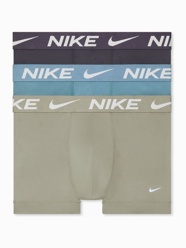 Nike Green Essential Micro Boxer Trunks 3 Pack - Image 1 of 4 Nike Green Essential Micro Boxer Trunks 3 Pack - Image 1 of 4