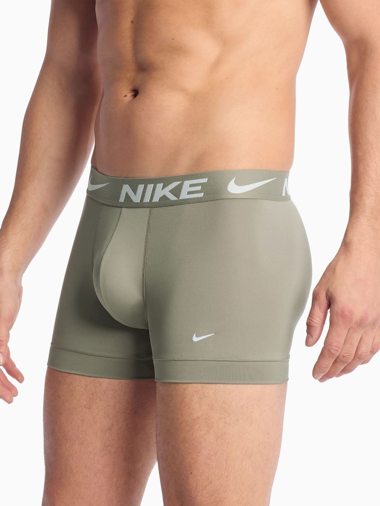 Nike Green Essential Micro Boxer Trunks 3 Pack - Image 2 of 4 Nike Green Essential Micro Boxer Trunks 3 Pack - Image 2 of 4