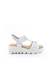 Heavenly Feet Ladies Vegan Friendly Comfort White Sandals - Image 1 of 3