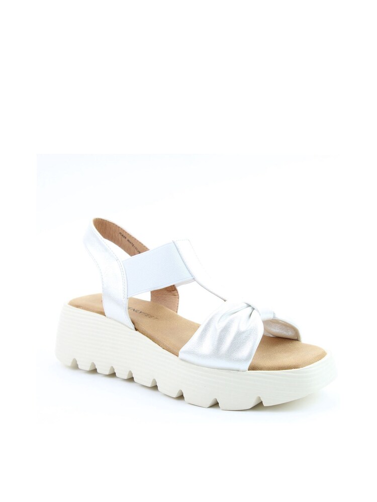 Heavenly Feet Ladies Vegan Friendly Comfort White Sandals - Image 2 of 3