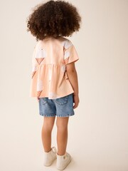 Peach Pink Ice Cream 100% Cotton Short Sleeve Empire T-Shirt (3mths-7yrs) - Image 3 of 7