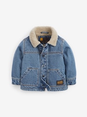 Blue Denim Denim Teddy Borg Fleece Lined Jacket (3mths-7yrs) - Image 1 of 4