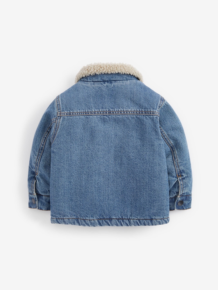 Blue Denim Denim Teddy Borg Fleece Lined Jacket (3mths-7yrs) - Image 2 of 4