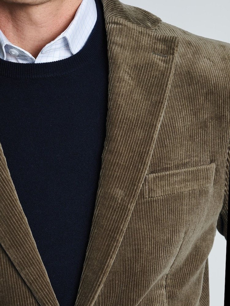 Brook Taverner Brown Corduroy Stretch Cotton Jacket - Image 2 of 6 Brook Taverner Brown Corduroy Stretch Cotton Jacket - Image 2 of 6