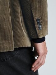 Brook Taverner Brown Corduroy Stretch Cotton Jacket - Image 4 of 6