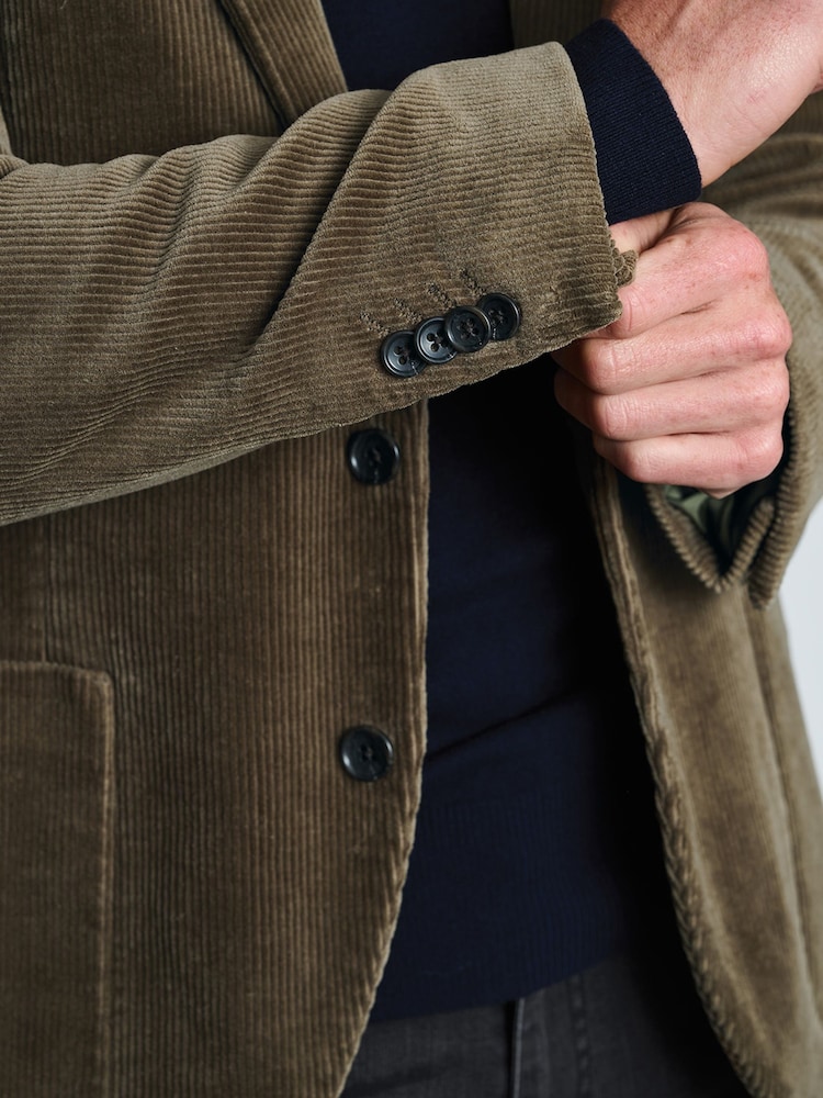 Brook Taverner Brown Corduroy Stretch Cotton Jacket - Image 6 of 6 Brook Taverner Brown Corduroy Stretch Cotton Jacket - Image 6 of 6