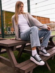 Converse Black All Star Move Chuck Ox Platform Trainers - Image 4 of 21