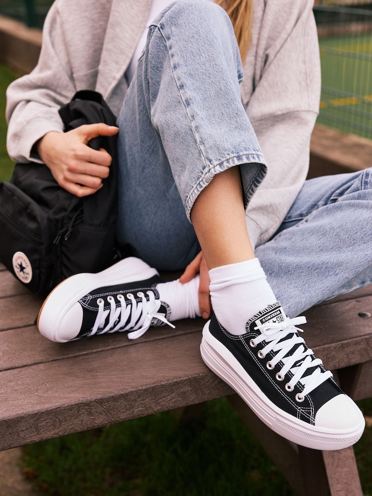 Converse Black All Star Move Chuck Ox Platform Trainers - Image 5 of 21