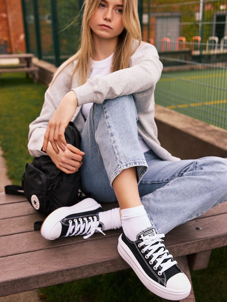 Converse Black All Star Move Chuck Ox Platform Trainers - Image 6 of 21