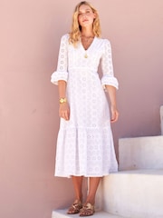 Aspiga Victoria Broderie White Dress - Image 2 of 8