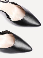 Linzi Black PU Leona Closed Back Court Block Heels - Image 5 of 5