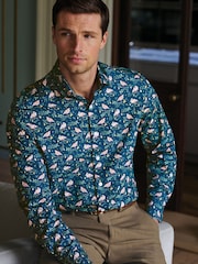 Brook Taverner Green Partridge in a Pear Cotton Shirt - Image 1 of 6