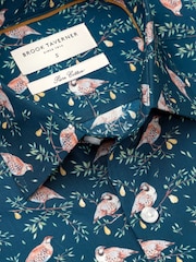 Brook Taverner Green Partridge in a Pear Cotton Shirt - Image 5 of 6