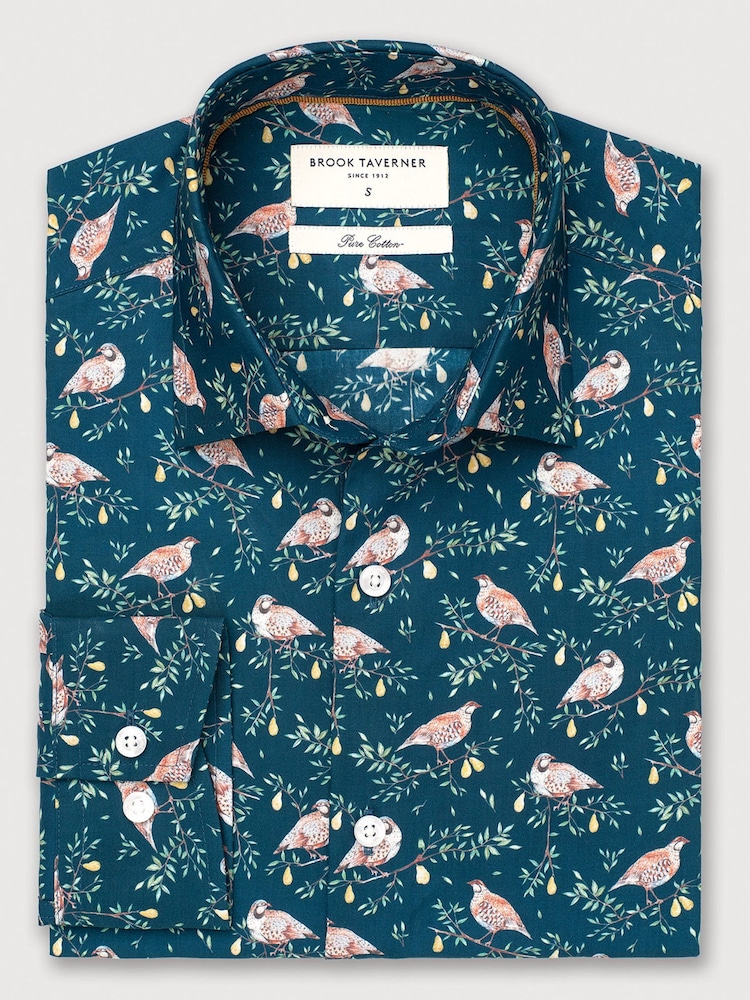 Brook Taverner Green Partridge in a Pear Cotton Shirt - Image 6 of 6 Brook Taverner Green Partridge in a Pear Cotton Shirt - Image 6 of 6